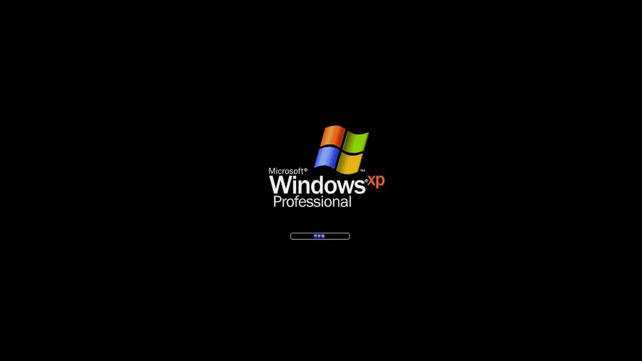 Loading Windows XP screen